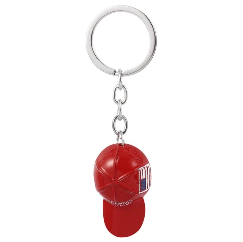 Trump Red MAGA Hat Pendant Keychain